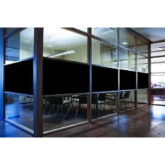 20" X 15 FT ROLL BLACKOUT FILM PRIVACY FOR OFFICES,BATH,GLASS DOOR,STOREFRONTS