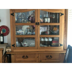 China cabinet with hutch and sideboard, Spainish custom furniture