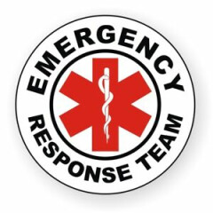 Emergency Response Team Hard Hat Decal \ Label Helmet Sticker EMT AED CPR