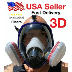 3D Full Face Respirator, LARGE, BRAND NEW, August 2020 STOCK, respirator paint