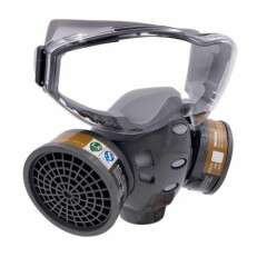 Full Face Gas Mask With Safety Glasse Spray Paint Chemical Pesticide De YK