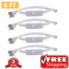 T5 T8 6ft Power Cord Extension Cable Wire for Integrated LED Bulb ON/OFF Switch 