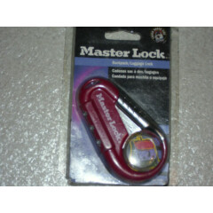 Master Lock Combination Padlock ~ Luggage & Backpack Lock red