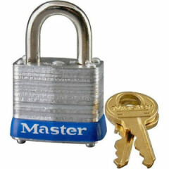 Master Lock 7KA P491 Tumbler Steel Padlock, 4-Pin Cylinder, 1-1/8"