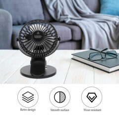 1x USB Rechargeable Cooling Fan Clip Silence Fan Portable Fan Cat Ear Design Fan