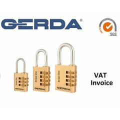 Gerda Digital Code Padlock Brass Line 3/4 Digits Open Shackle 20 30 40 mm