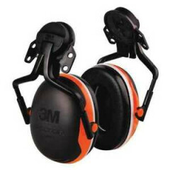 3M X4p5e Hard Hat Mounted Ear Muffs, 25 Db, Peltor X4, Orange