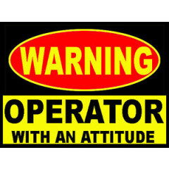 Operator with an attitude warning, CO-4