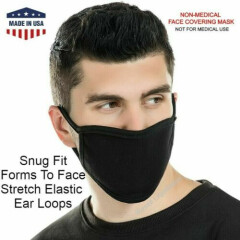 Washable Face Masks Double layer Reusable adults unisex cotton cover Pack of 5