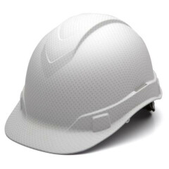 Pyramex HP44116 Ridgeline Graphite Cap Style White Hard Hat W/4 Pt Ratchet Susp