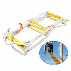16Ft Emergency Fire Ladder Max.300Kg Flame Resistant Safety Rope Escape Ladder