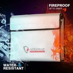 Fireproof Document & Money Bags, Large Fireproof & Water Resistant Bag 15 x 12in