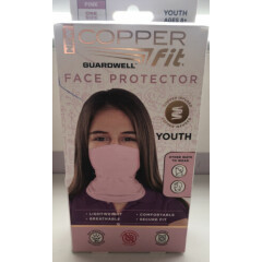 Copper Fit Guardwell Face Protector Mask YOUTH 8+ Color Pink Washable