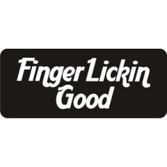 3 - Finger Lickin Good Hard Hat / Biker Helmet Sticker BS148