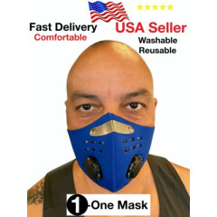 Activated Carbon Air Purifying Face Mask Cycling Reusable Filter Haze Valve