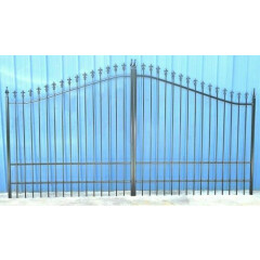 "Wrought Iron Style" Steel / Iron Driveway Gate 14' WD Home Yard Garden Security