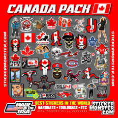 CANADA PACK Hard Hat Stickers (40) HardHat Sticker & Decals, Canadian, Canuck