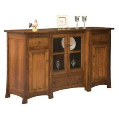Amish Buffet Sideboard Server Solid Wood Traditional Aspen 60", 72"