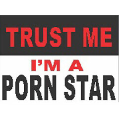 Hard Hat Sticker Trust Me I'm A Porn Star sticker S-149