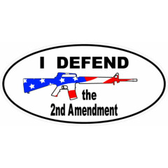 3 - AR-15 I Defend The 2nd Amendment Gun Lunch Box Toolbox Helmet Sticker H228