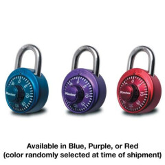 Master Lock Anodized Combination Lock; 3 Assorted Colors (1530DCM) - 3-Pack