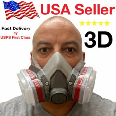 3D Half Face Respirator, LARGE, BRAND NEW, MAY 2020 STOCK, respirator paint