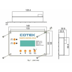 Cotek SL2000-112 Pure Sine Wave Inverter/Charger 2000W 12V with CR-20 Remote