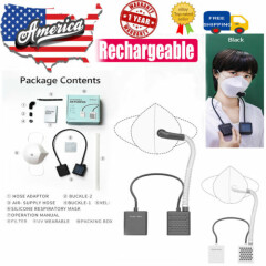 Wearable Electrical mask Purifying Respirator With Two Reusable Mask (99.9%) USA