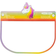 Rainbow Unicorn kids Shield Full Face Visor Protection Transparent Clear Plastic