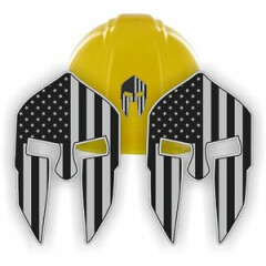 American Flag SPARTAN HELMET Hard Hat Stickers > Black Ops Motorcycle Decals USA