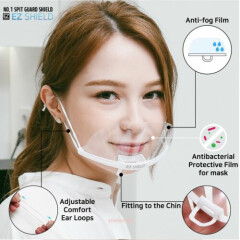 5PCS Plastic Transparent Sanitary mouth covering Face Shield (COLOR: CLEAR)