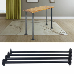 4 Pack 30" Industrial Metal Pipe Table Legs Coffee Table DIY Furniture Leg Black