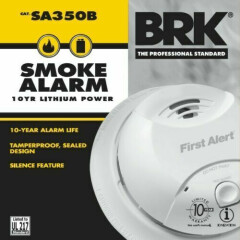 BRK SA350B~ LITHIUM POWER CELL SMOKE ALARM, TAMPER PROOF 10-YEAR SEALED