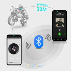 Rechargeable Bluetooth Motorcycle Helmet Headset Hands-free Headphone w/Mic IP65