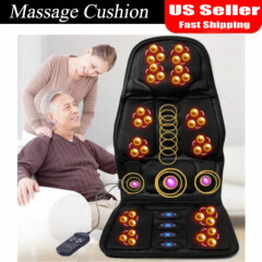 Car Seat Cushion Back Massager Heated Remote Control Massage Chair Home Van