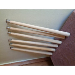 set of 6 tapered wood table furniture legs 21-1/2" long unfinished *read H8
