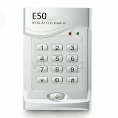 Wiegand26 Proximity RFID ID Card Reader Keypad Access Control E50 Silver 5cards
