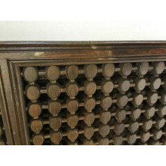 Vtg 4 Persian Style Wall Panels on Rollers w/ Wood Frame Small Doors on Panels