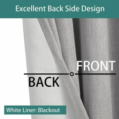 Lordtex Extra Wide Thermal Insulated Blackout Curtain Panel 100" x 84" in GRAY