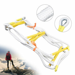 White Balcony Escape Ladders Safety Rope Ladder Head Part Reinforcement Design