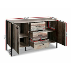 Artiss Buffet Sideboard Cabinet Storage Kitchen Hallway Table Industrial Rustic