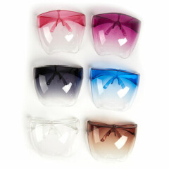 Clear Face Shield Glasses Face Mask Transparent Reusable Visor Anti-Fog D G/