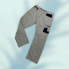 Men's WORKZONE tradie cargo pants size W97 khaki cotton nylon UPF 50+ 