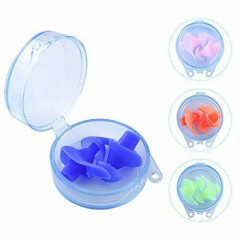 4 Pairs Swimming Ear Plugs for Kids Adults Small Reusable Waterproof Earplugs...