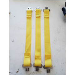 Bullard hard hat liner suspension one set of 3 yellow straps and clips . 