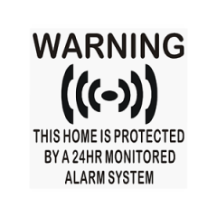 6 x HOME Protected-24hr Alarm System-Internal Stickers-Premises,Safety,Security