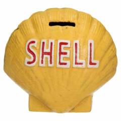 Shell Shaped Money Bank Box Cast Iron Scallop Clam Coin Change Jar Fuel Oil 3D