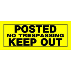 POSTED NO TRESPASSING KEEP OUT Sign Heavy Duty 6" x 15" Plastic HILLMAN 841800