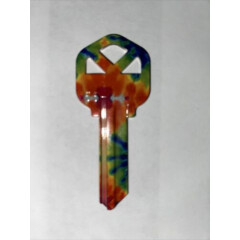 WacKey Tie-Dye KW1 Household Key Blank