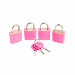 4x Travel Padlock Keyed Lock Pad Locker Locks Security Suitcase Luggage Bag4pack
